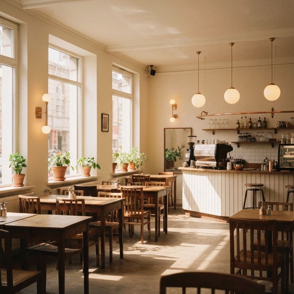 Cozy cafe interior